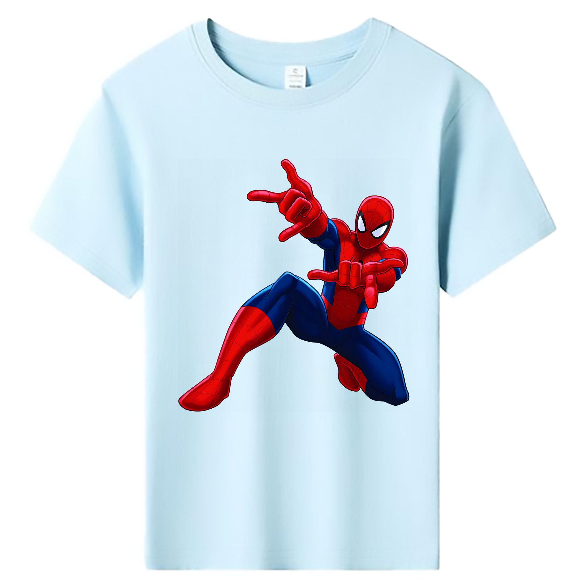 Spider Man スパイダーマン 綿100％キッズTシャツ（フロントプリント）